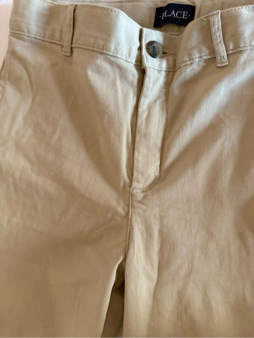 The Childrens Place Boys Khaki Tan Stretch Chino Pants Uniform Trousers Size 12